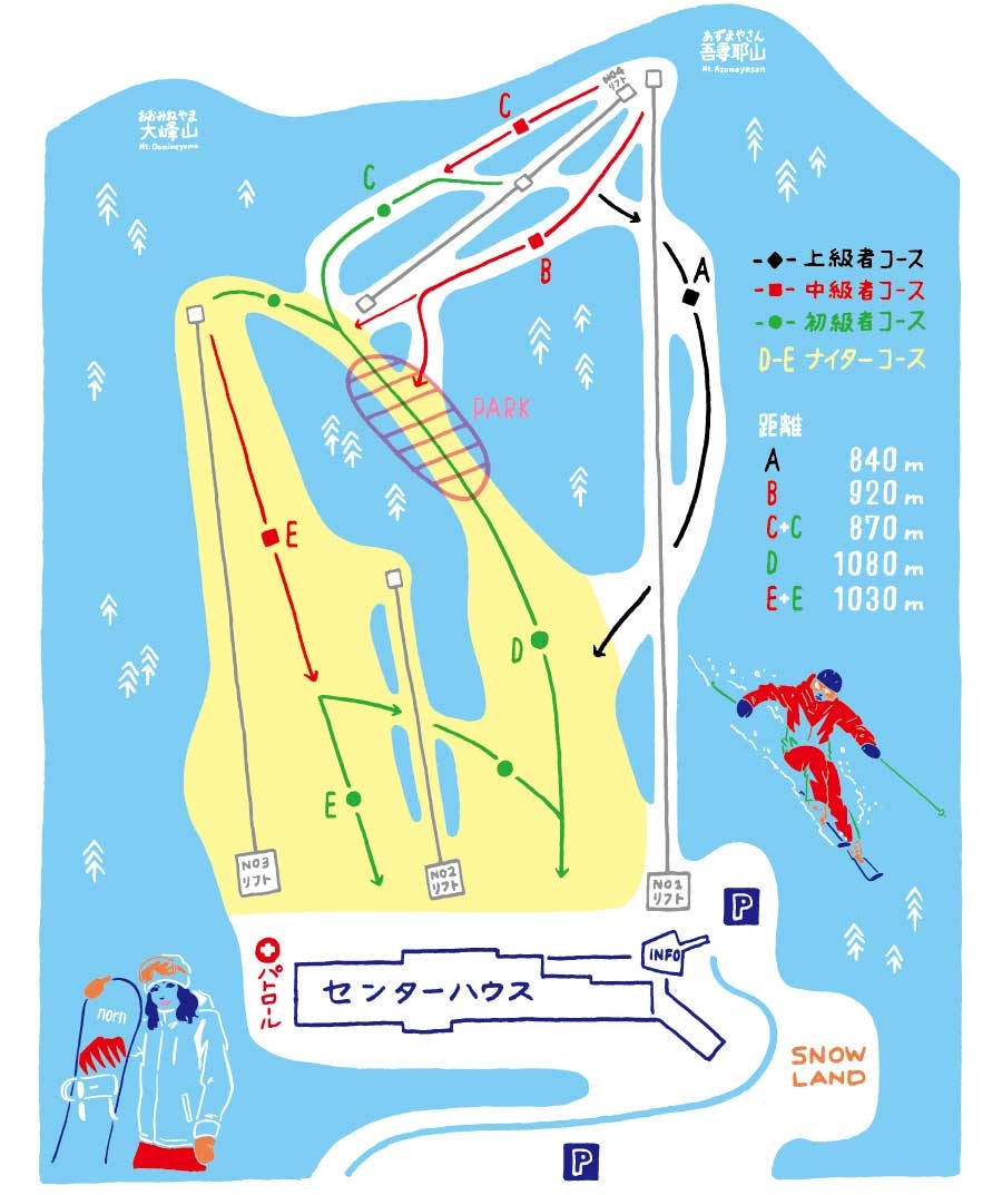 ノルン水上スキー場ゲレンデマップ