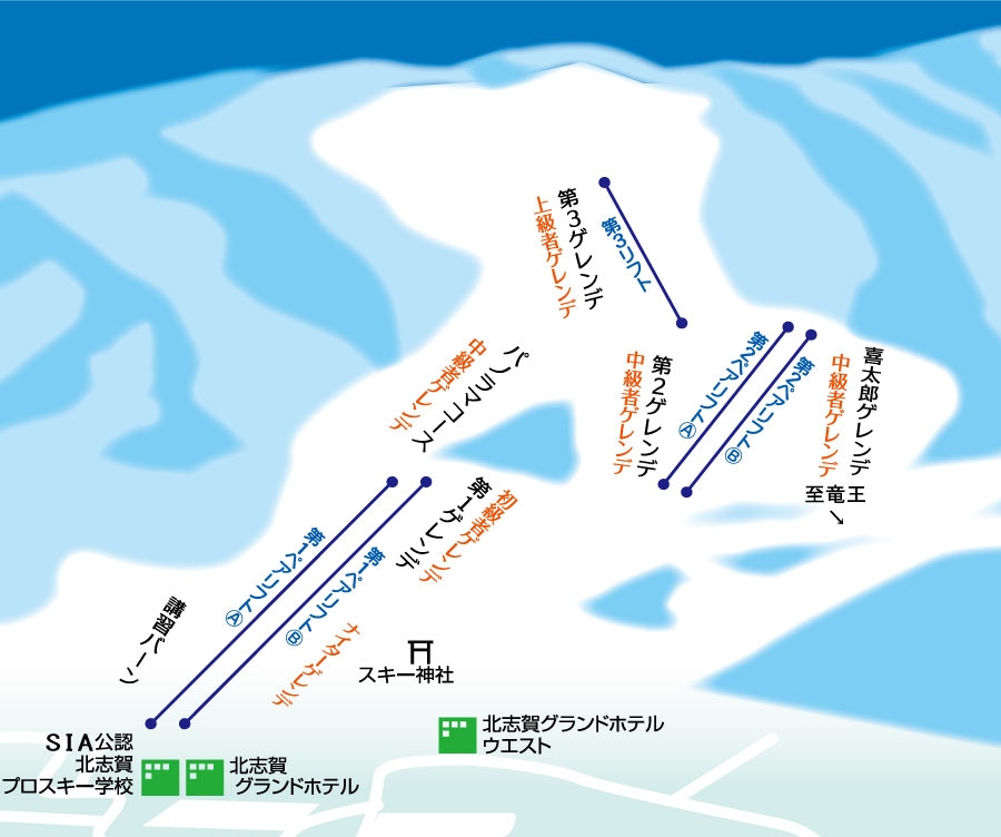 北志賀小丸山スキー場ゲレンデマップ